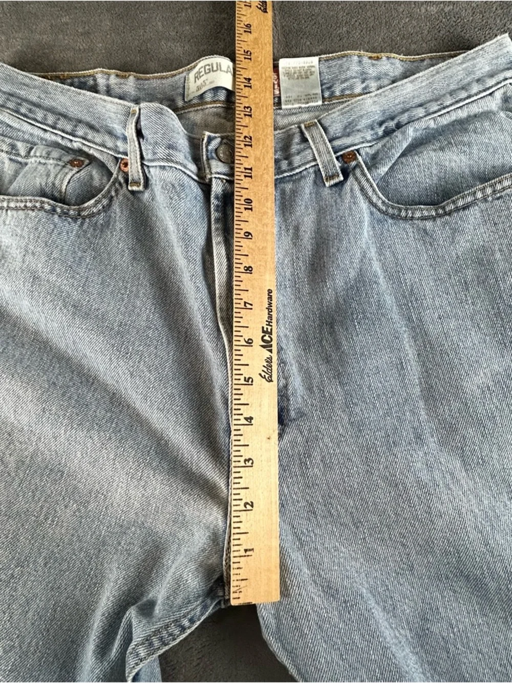 Levi’s 505 VTG Y2K Jeans Mens 38x32 Light Wash‎ Blue Straight Fit Grunge Classic